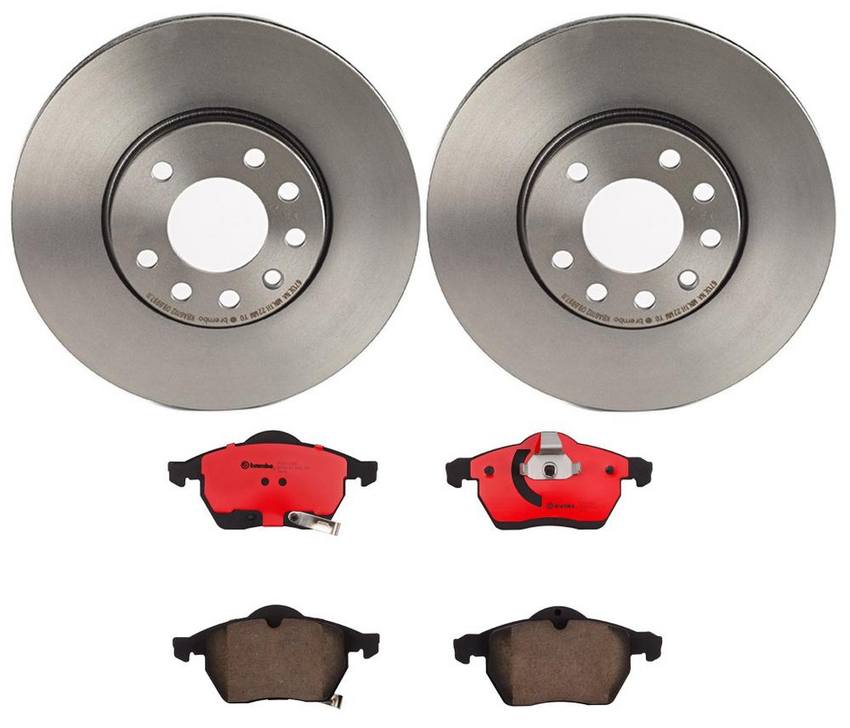 SAAB Brembo Brakes Kit - Pads and Rotors Front (288mm) (Ceramic) 93192749 - Brembo 3118881KIT